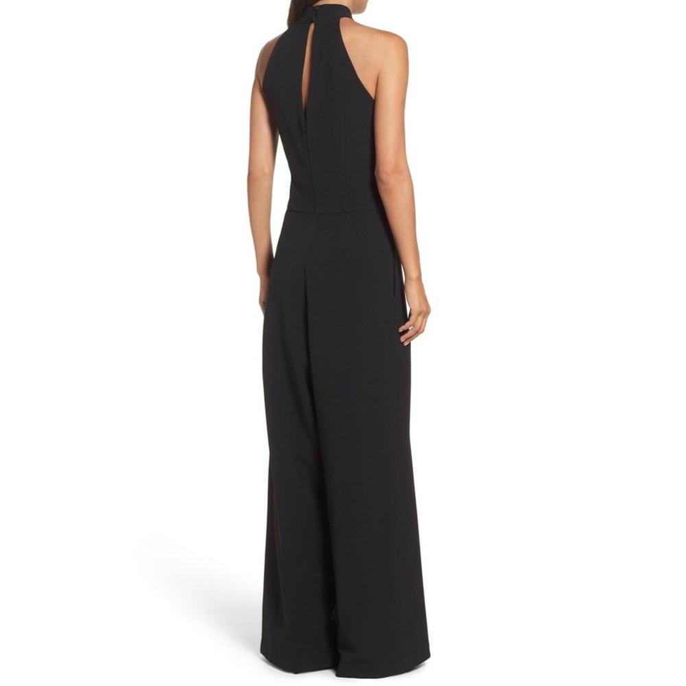Julia Jordan Wide Leg Twist Neck Halter Jumpsuit 8 - Picture 2 of 5